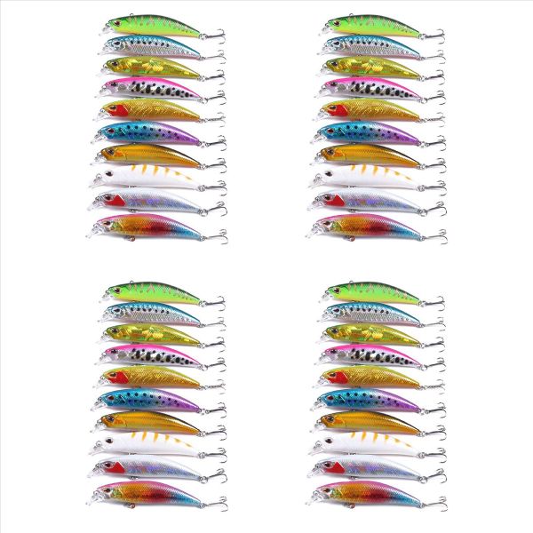 Internal Coloring Floating Fishing Lures Bass Crankbait 6Cm