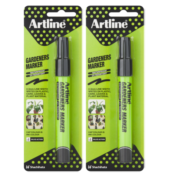 Artline Gardeners Marker Black - Pack of 2