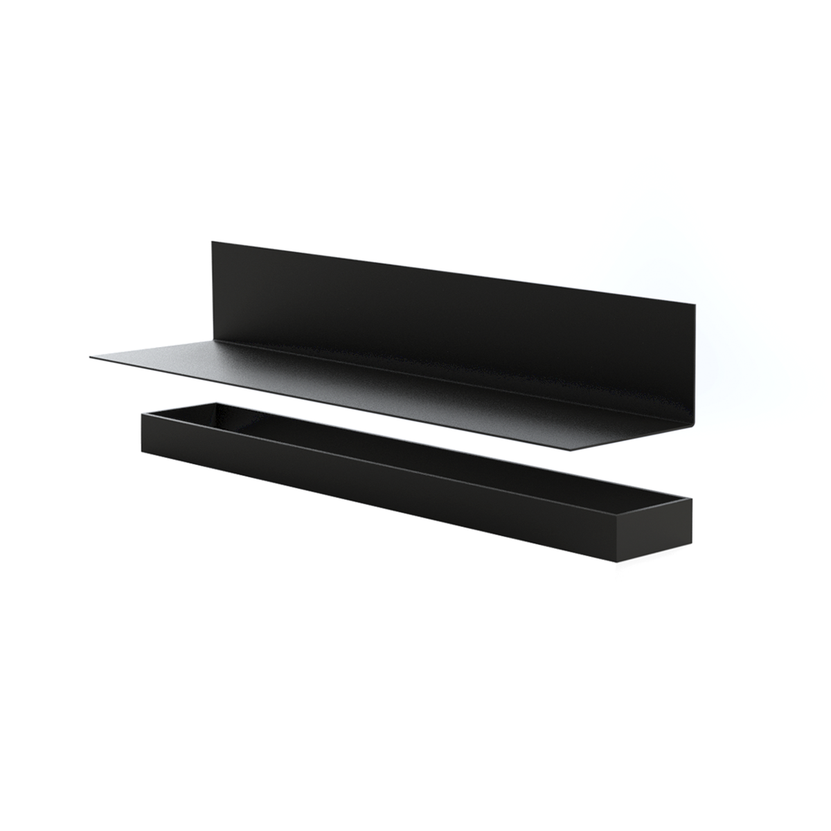Black Bathroom Shelf With Towel Rail