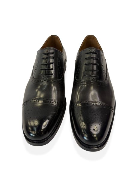 Men's Leather Oxford - Black and Grey