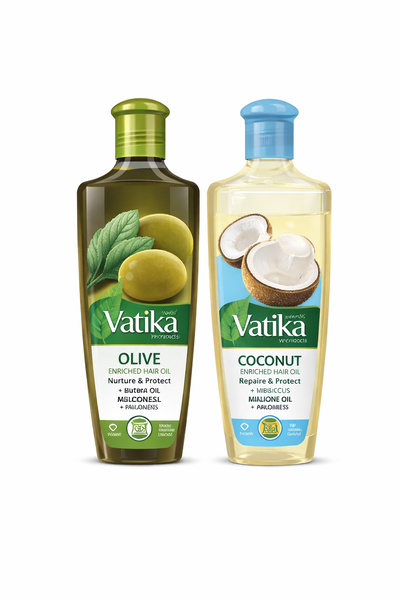 Vatika Olive and Coconut Enriched Hair Oil Nourishing Combo 2 Pack