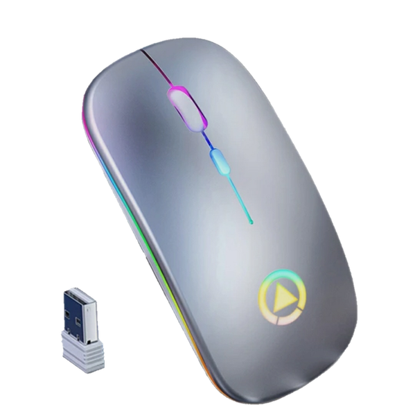 Rechargeable Mouse 2.4g wireless soft touch built with stylish light
