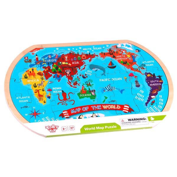 TookyToy World Map Puzzle
