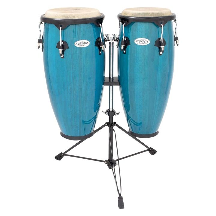 Toca Percussion 10" & 11" Synergy Series Conga Set With Stand - B. Blue