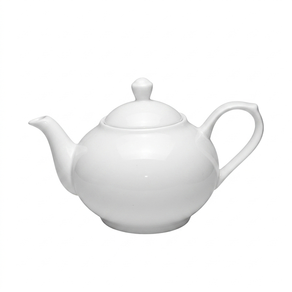 White Ceramic Teapot - 1 Piece