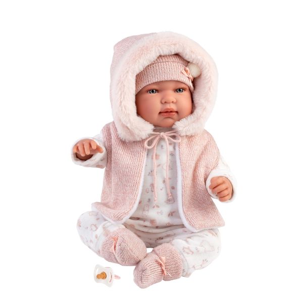 Llorens - Newborn Baby Doll with Crying Mechanism &amp; Clothing: Tina- 44cm