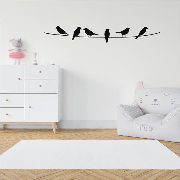 Birds On Wire Decal Vinyl Sticker