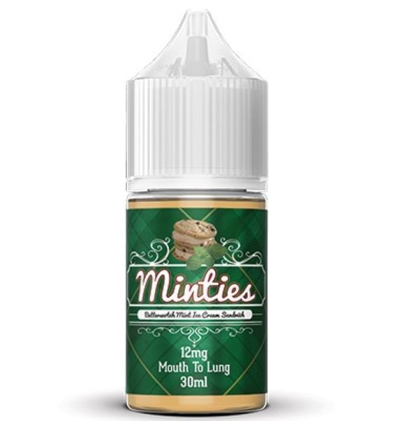 30ml Minties MTL Vape Liquid - Butterscotch Ice Cream Sandwich - 12mg