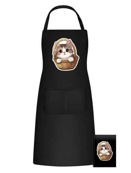 Kitten Cat 8 Kawaii Sticker Theme Aprons Birthday Christmas Gift 502
