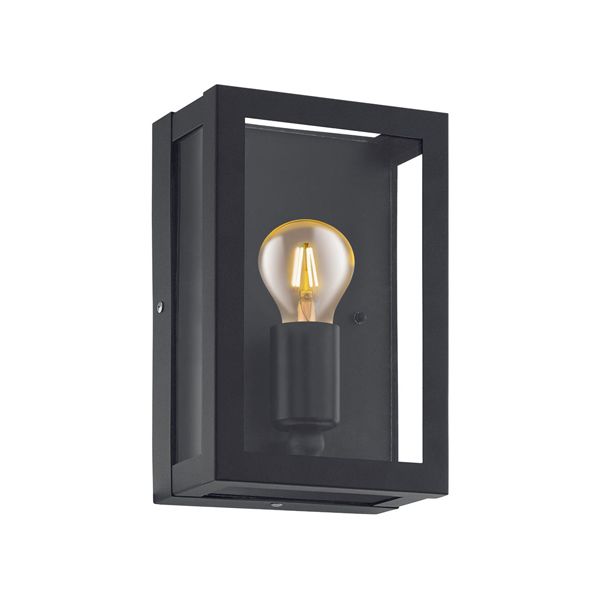 Eurolux - Alamonte 1 Galvanized Steel Black And Glass