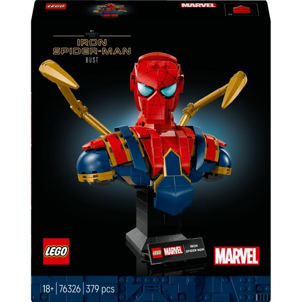 LEGO® Marvel Iron Spider-Man Bust Collectible Adult Building Set 76326