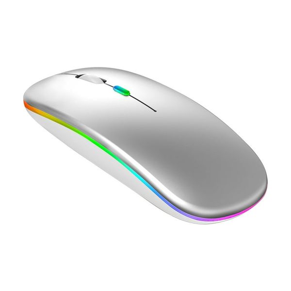 Dual Mode Bluetooth Wireless Mouse With Type-c Rechargeable RGB- Ultra Slim