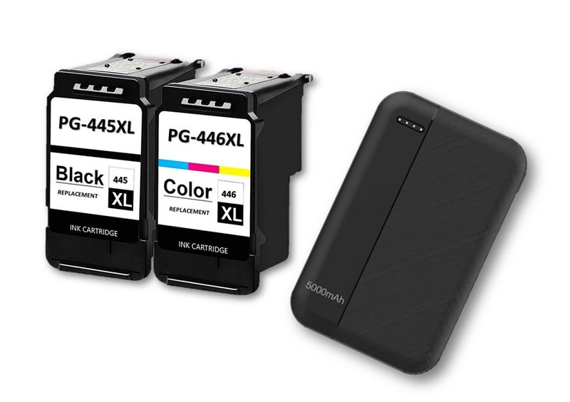 MR A TECH Ink Cartridge Compatible with Canon 445XL-446XL &amp; Powerbank