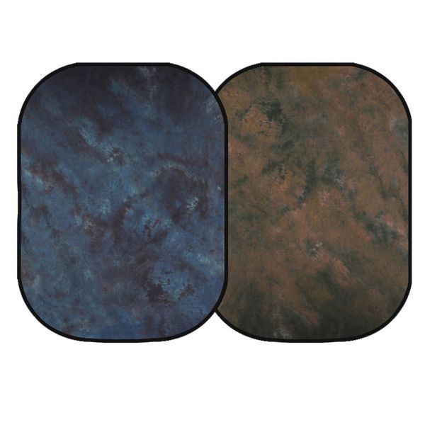 E-Photographic Dyed Backdrop Plate Blue &amp; Brown 1.5 X 2M EPH-KY015-Y036