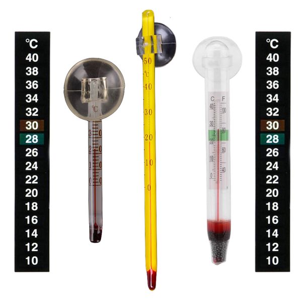 Pet Aquarium Suction Cup Water Heat Testing Thermometers Jumbo Set of 5