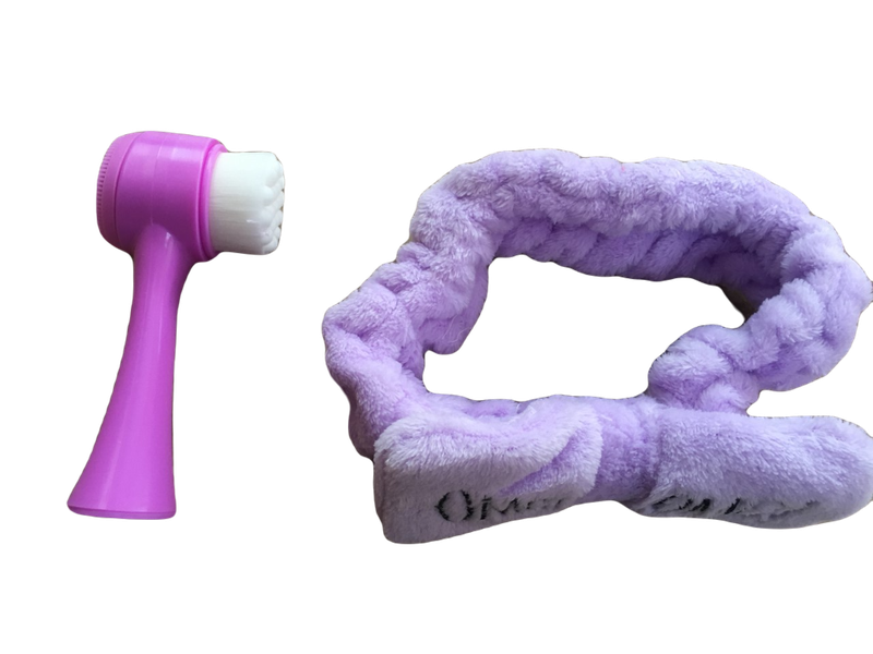 Facial Cleansing Brush And Headband Set