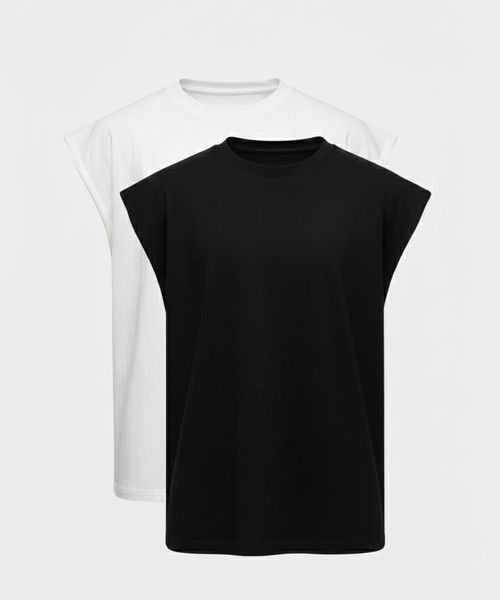 220gsm Premium Drop Shoulder Sleeveless T-Shirt
