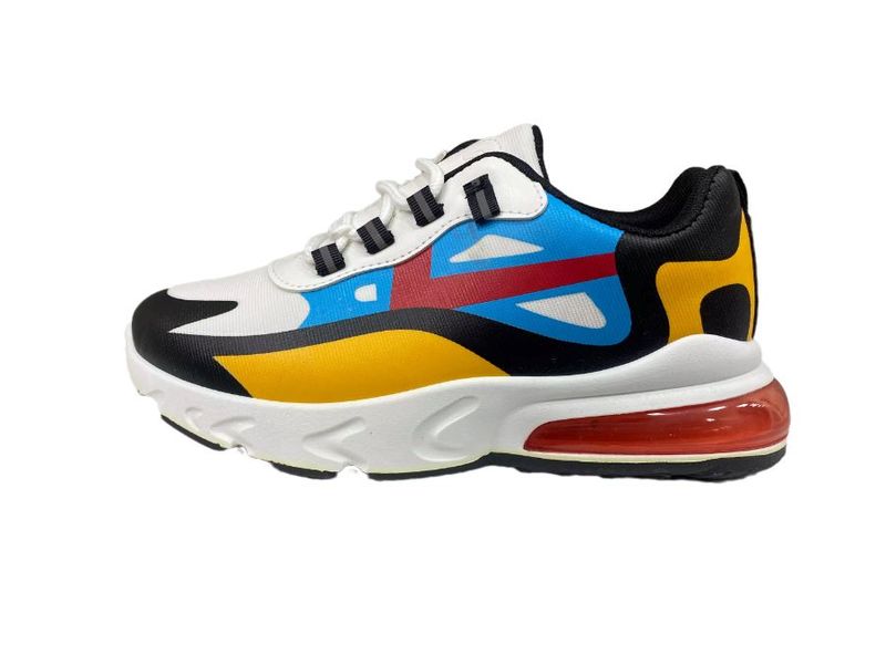 K Star 7 - Ladies Reactor White/Yellow/Red Lace Up Fashion Sneakers