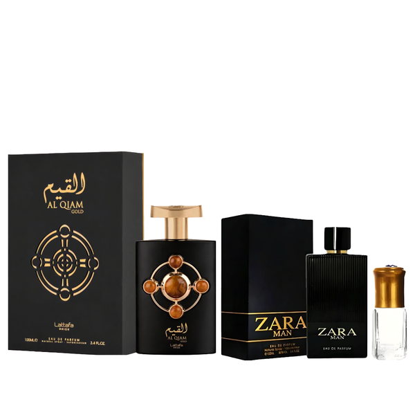 Al Qiam Gold &amp; Zara Man EDP 100ml + Perfume Oil
