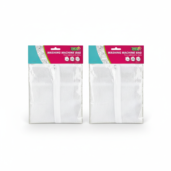 Disa Nylon Washing Machine Bag 25x40cm for Delicate Laundry - 2 Pack