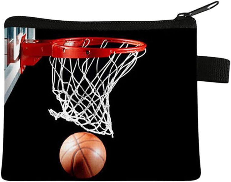 Clutch Bag Portable Card Holder Football Coin Purse Black 1 Piece