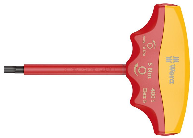 Wera (05004980001) Screwdriver, Hex, VDE, Torque Indicator, 4 mm Tip, 5 Nm