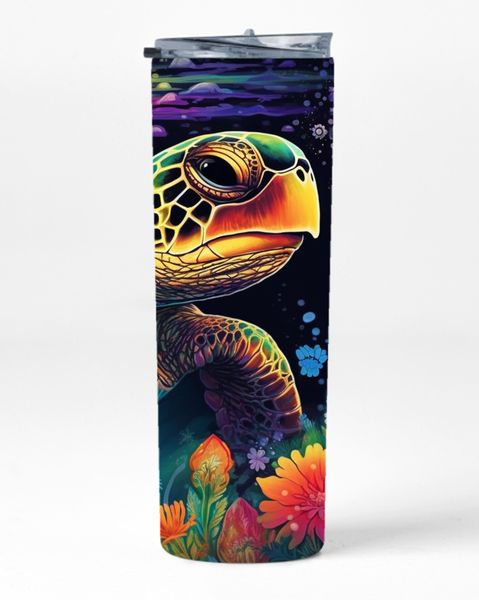 SEA TURTLE 2 20oz Insulated Skinny Tumbler Sublimation With Straw 046