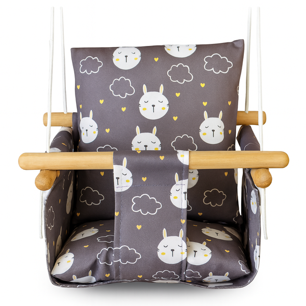 Toddler Swing Seat - Wooden, Safety Harness