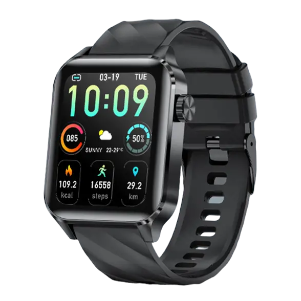 Health &amp; Fitness Tracking Smart Watch With IP67 Waterproof Rating - Black
