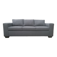 Oh So Suite Grey 3 Seater Square Arm Sofa Col. RS20