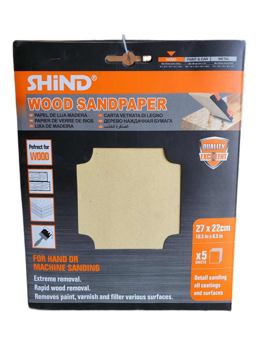 Shind Sand Paper For Wood 5 Piece 120 Grit Shop Today. Get it