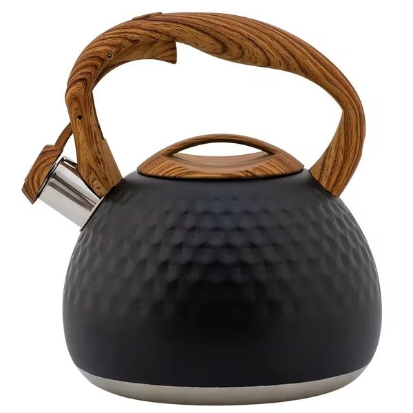 3L Stainless Steel Heat-Resistant Kettle Wooden handle Boiling Kitchenware