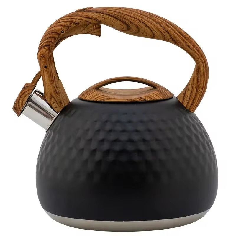 3L Stainless Steel Heat-Resistant Kettle Wooden handle Boiling Kitchenware