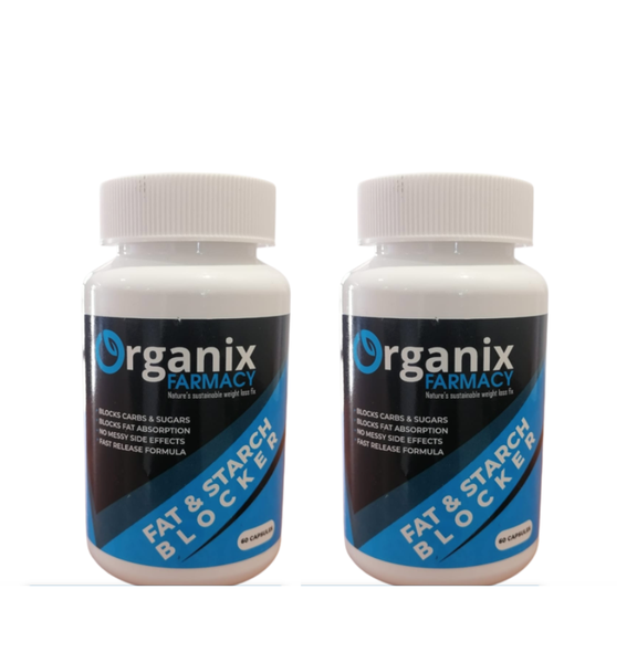 2 x Organix Fat &amp; Starch Blocker capsules bottles (120 pills