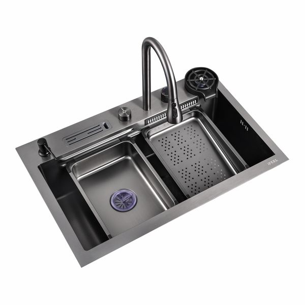 Rainfall Kitchen Mixer/Sink Combo Dark Grey 1521G