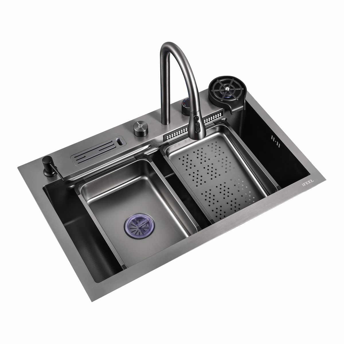 Rainfall Kitchen Mixer/Sink Combo Dark Grey 1521G