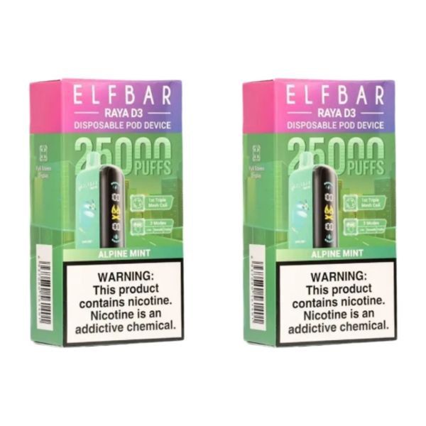 ElfBar 25000 Disposable Vape - Alpine Mint (Pack of 2)