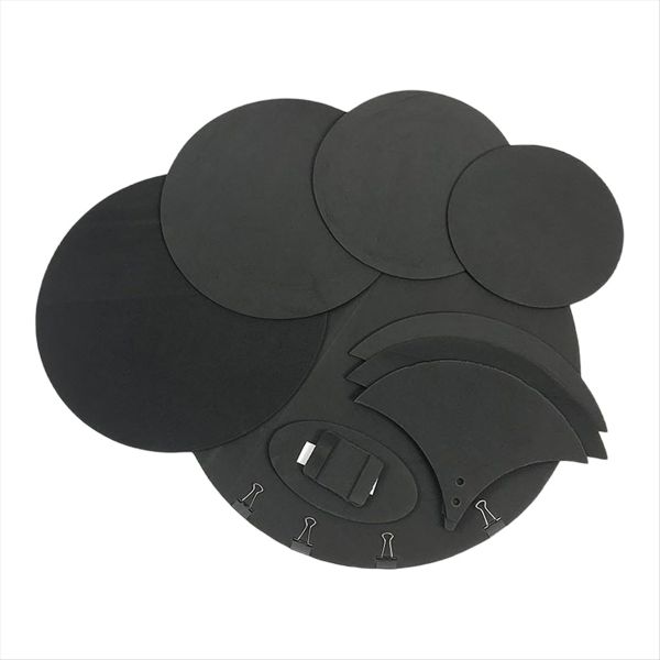 Drum Mute Pads Set,10Pcs Foam Drum Mute Pads,Soundproof Foam Cotton Drum He