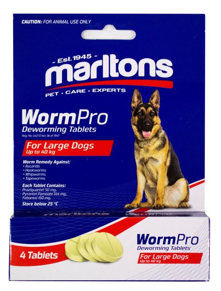Marltons Wormpro Large Dogs 31 - 40kg