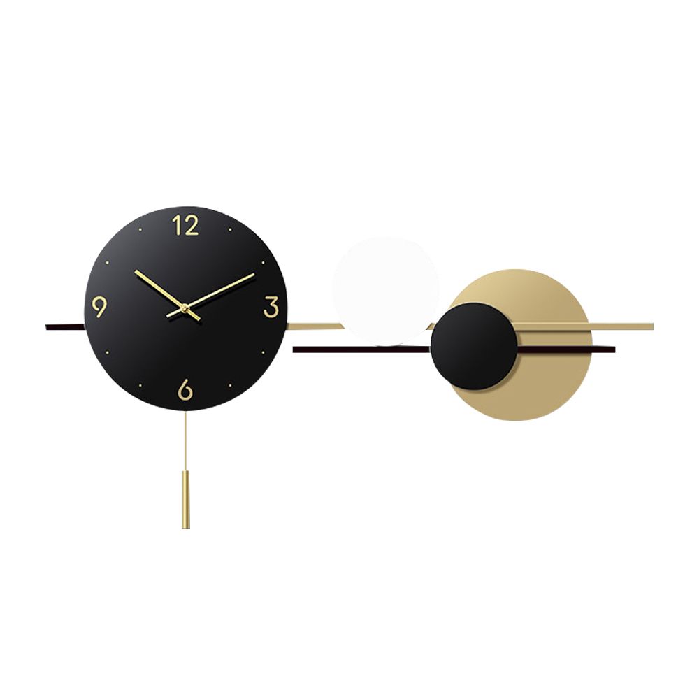 Modern Black Gold and White Wall Clock 99058 Shop Today