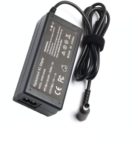 Replacement AC Adapter Compatible with Samsung Monitor - 42W - 14V 3A (6.5x4.4mm Tip)