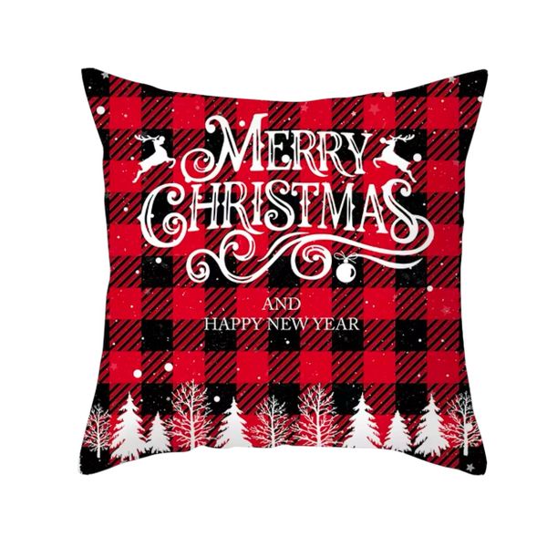 White Plaid Christmas Plush Luxury Scatter Pillow Cushion Cover 60cm X 60cm