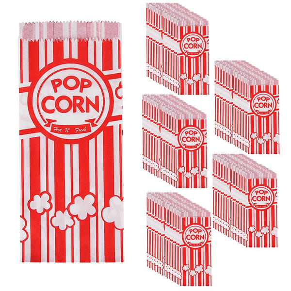 Paper Popcorn Bags Leak-Proof Grease Resistant Popcorn Bags For Party