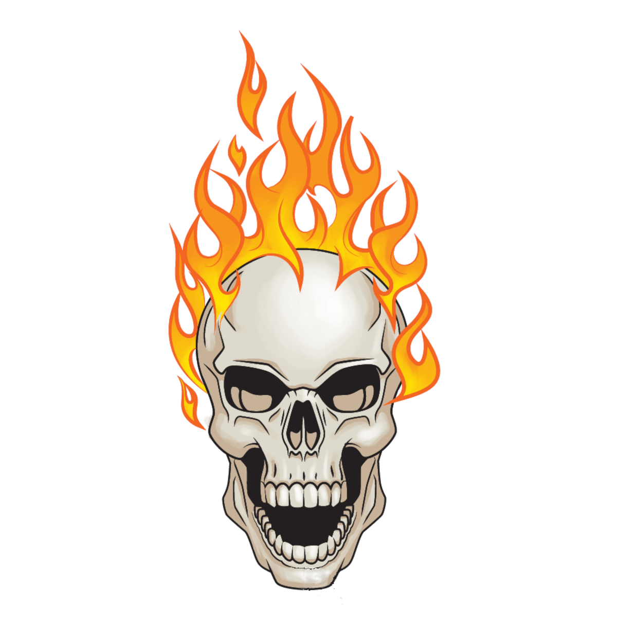 Vinyl Car Stickers Flaming Skull Large Shop Today Get It Tomorrow