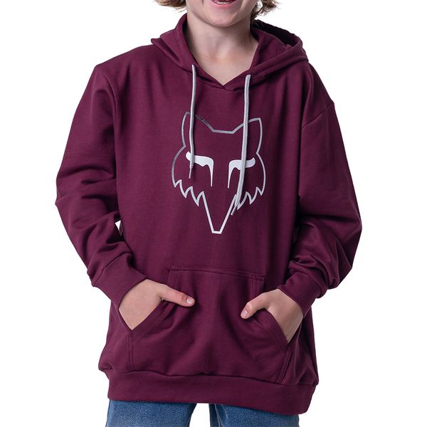 Fox-Boys-Detonate Boys Fleece Pullover-Maroon