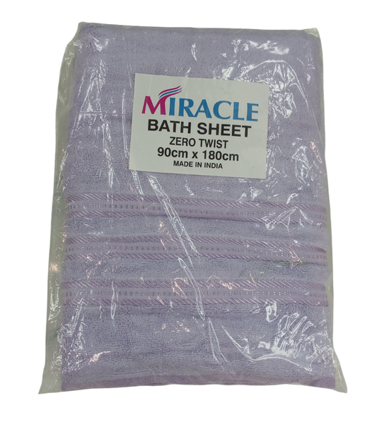 Zero Twist 90cm x 180cm Bath Sheet Light Purple