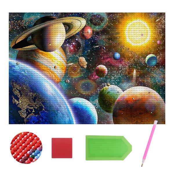 Space Traveler, Solar System Diamond Art kit for Beginners