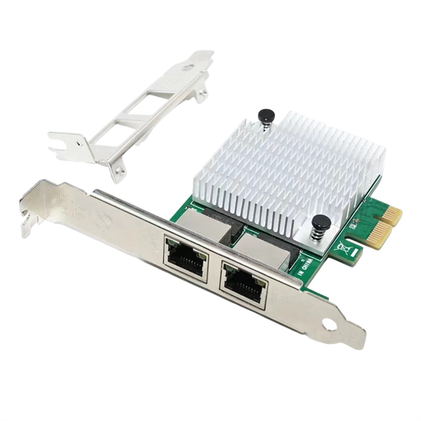 2 RJ45 Port PCIe X1 Realtek 8111F+ASM1082E Chipset Lan Network Card