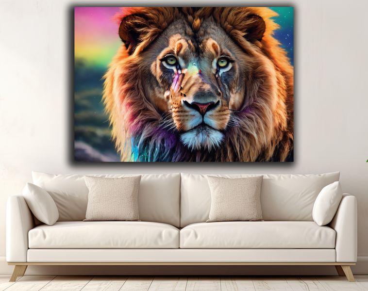 0221 Lion P Canvas Wall Art