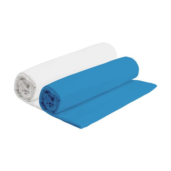 PepperSt Baby Collection - Baby Receiving Blanket - White &amp; Dark Blue
